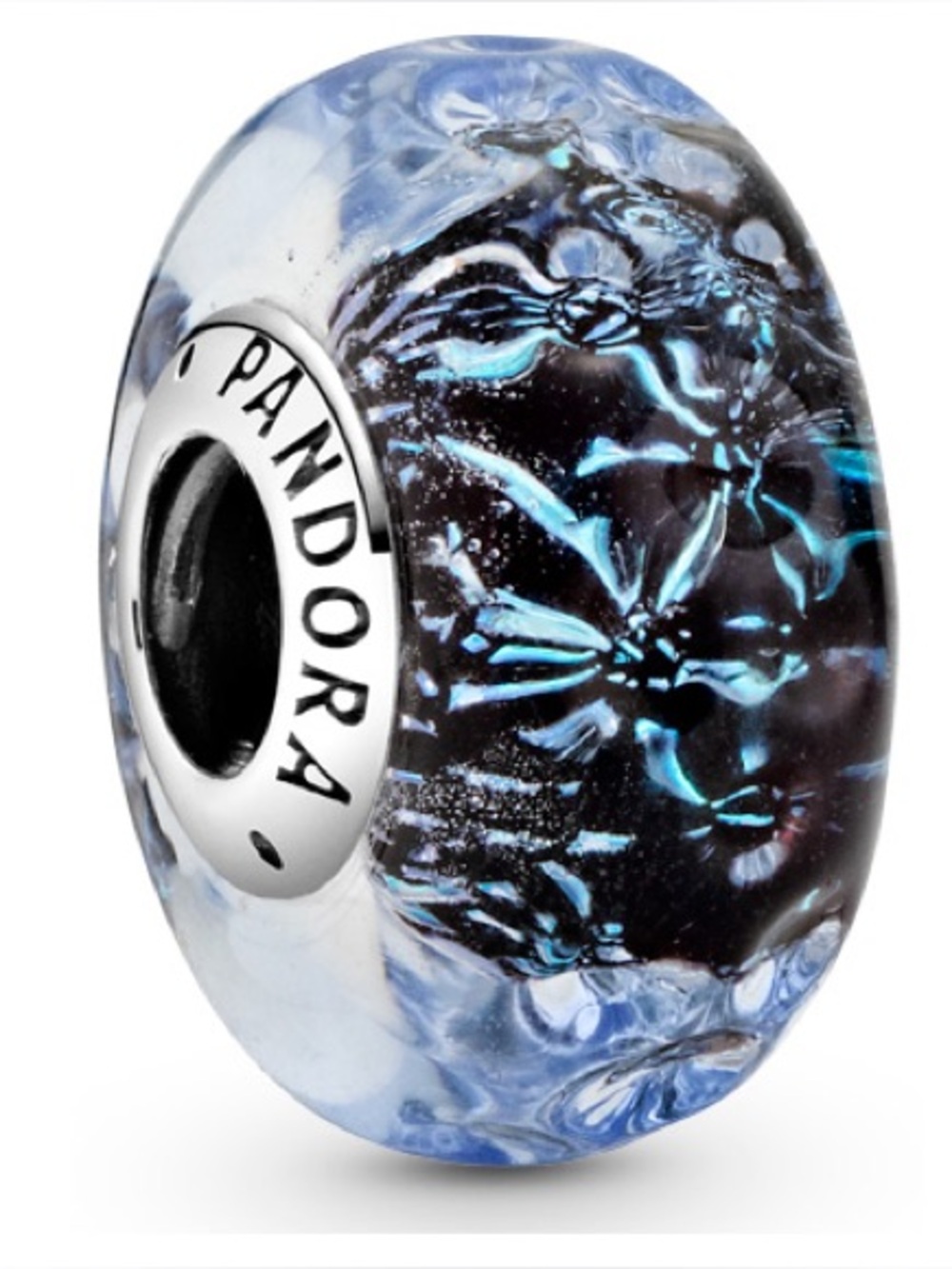Pandora Wavy Dark Blue Murano Glass Ocean Charm